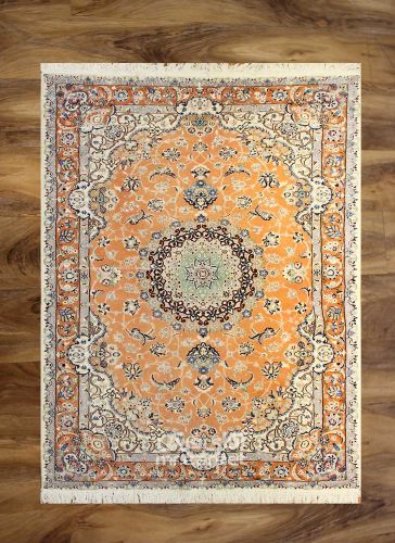 فرش دستبافت لچک ترنج نایین  9 لا   سایز 1.50x2.30