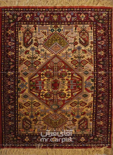 فرش دستبافت طرح قشقایی شیراز  40  رج سایز 1.87x1.30