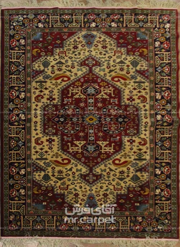 فرش دستبافت طرح قشقایی شیراز  35  رج سایز 2.00x1.35