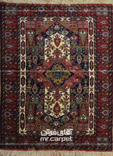 فرش دستبافت طرح قشقایی شیراز  35  رج سایز 1.95x1.40