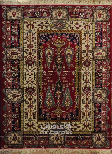 فرش دستبافت طرح درختی شیراز  30  رج سایز 1.95x1.32