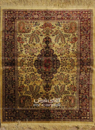 فرش دستبافت طرح قشقایی شیراز  60  رج سایز 1.05x1.63