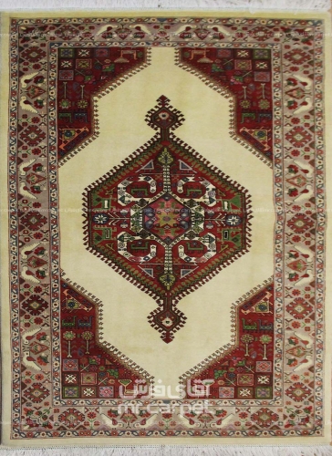 فرش دستبافت طرح قشقایی شیراز  35  رج سایز 1.40x2.25