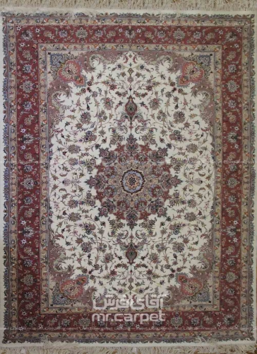 فرش دستبافت طرح لچک ترنج کاشمر  30  رج سایز 2.50x3.50