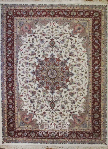 فرش دست بافت لچک ترنج کاشمر  30  رج سایز 2.50x3.50 