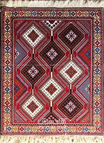 فرش دستبافت طرح یلمه شیراز  30  رج سایز 1.50x1.95