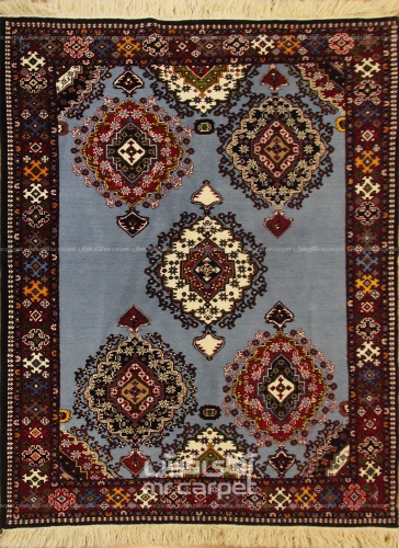 فرش دستبافت طرح ترنج شیراز  35  رج سایز 1.55x2.03