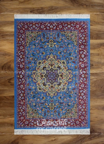 فرش دستبافت طرح لچک ترنج اصفهان  50  رج سایز 1.20x1.80