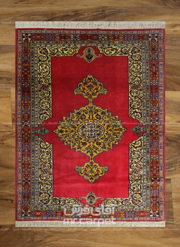 فرش دستبافت طرح کف ساده خراسان  35  رج سایز 1.62X2.42