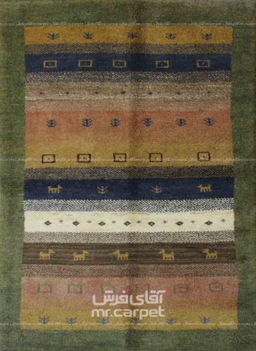 فرش دستبافت گبه شیراز  سایز 1.49x1.01