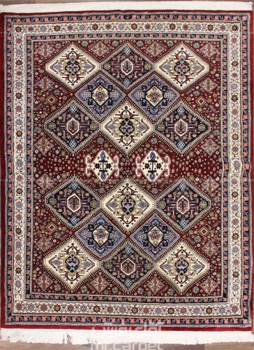 فرش دستبافت قشقایی داراب  35رج  سایز 2.01x1.43