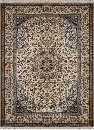فرش دستبافت لچک ترنج نایین    سایز 2.00x3.00