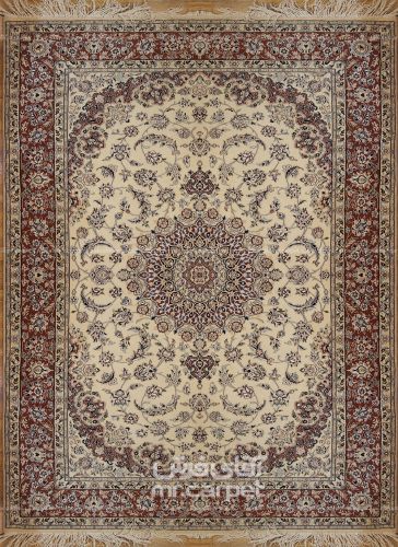 فرش دستبافت لچک ترنج نایین    سایز 2.00x3.00