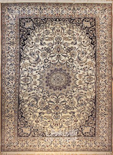 فرش دستبافت لچک ترنج نایین  9 لا  سایز 2.00x3.00