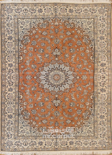فرش دستبافت لچک ترنج نایین  9 لا   سایز 2.00x3.00