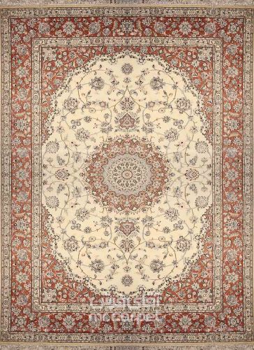 فرش دستبافت لچک ترنج نایین    سایز 2.50x3.50