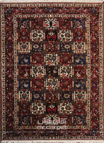 فرش دستبافت طرح خشتی شهرکرد ( بختیاری )  30  رج سایز 1.50x2.62