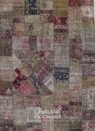 فرش دستبافت تکه دوزی سایز 3.50x2.49