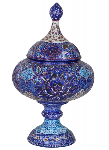 مینا کاری - گزخوری 35 سانت مشبک نقاشی-مینا-  مینا 