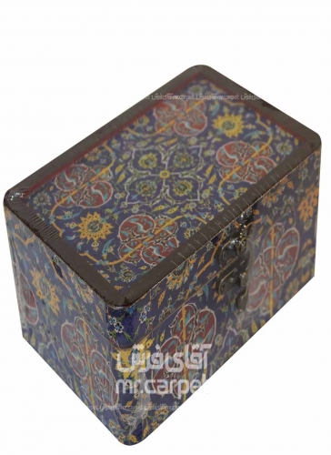 صندوقچه دکوپاژ مستطیل کوچک مکعب اصفهان 