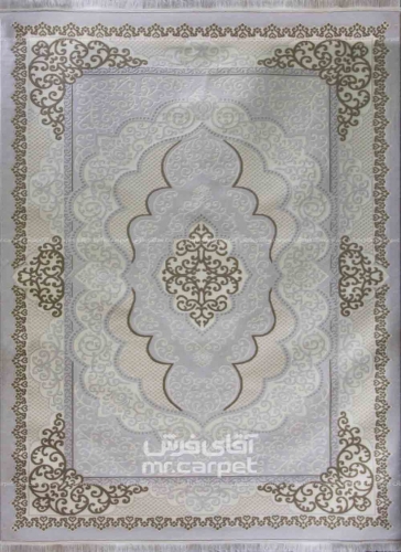 فرش ماشینی مدرن طرح 232 کرم 400 شانه اکرلیک لاهور