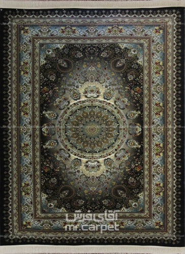 فرش ماشینی مدرن طرح 100911 خاکستری 1200 شانه پلی اوژن فرشواره