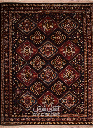 فرش ماشینی مدرن طرح SA088 عرضی نمونه 3 سرمه ای 320 شانه پلی استر فیلامنت فرهی