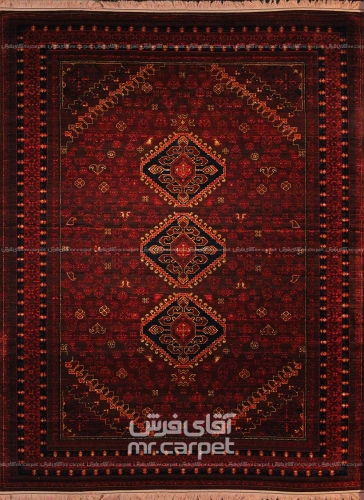فرش ماشینی مدرن طرح SA157 عرضی نمونه 1 لاکی 320 شانه پلی استر فیلامنت فرهی
