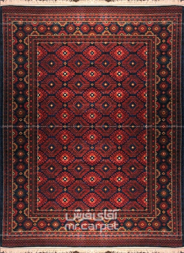 فرش ماشینی مدرن طرح SA159 عرضی نمونه 1 سرمه ای 320 شانه پلی استر فیلامنت فرهی