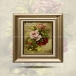 تابلو فرش دست بافت طرح گل رز چله  نخ  سایز 0.39x0.26 