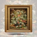 تابلو فرش دست بافت طرح گل بابونه چله  ابریشم  سایز 0.41x0.64 