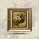 تابلو فرش دست بافت طرح گل رز چله  نخ  سایز 0.26x0.40 