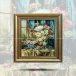 تابلو فرش دست بافت طرح گل پرده چله  ابریشم  سایز 0.47x0.68 