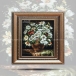 تابلو فرش دست بافت طرح گل بابونه چله  نخ  سایز 0.50x0.35 