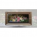 تابلو فرش دست بافت طرح گل رز چله  ابریشم  سایز 0.85x0.45 