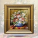 تابلو فرش دست بافت طرح گل کادو چله  نخ  سایز 0.50x0.35 