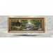 تابلو فرش دست بافت طرح ویلای جنگلی چله  نخ  سایز 1.24x0.54 