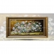 تابلو فرش دست بافت طرح گل رز چله  ابریشم  سایز 0.83x0.55 