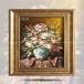 تابلو فرش دست بافت طرح گل رز چله  ابریشم  سایز 0.42x0.67 