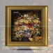 تابلو فرش دست بافت طرح گل رز چله  ابریشم  سایز 0.45x0.67 