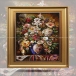 تابلو فرش دست بافت طرح گل رز و ویولن چله  ابریشم  سایز 0.69x0.43 