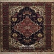 فرش دستبافت طرح لچک ترنج خراسان  35  رج سایز 1.68x1.16