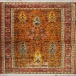 فرش دستبافت طرح سروی خراسان  35  رج سایز 2.42x1.65