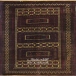 فرش دستبافت طرح خشتی خراسان  30  رج سایز 0.96x1.84