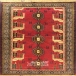 فرش دستبافت طرح بلوچ خراسان  35  رج سایز 1.19x2.16