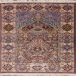 فرش دستبافت محرابی قم  60رج  سایز 1.65x1.10