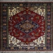 فرش دستبافت طرح لچک ترنج خراسان  35  رج سایز 1.13x1.55