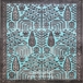 فرش ماشینی وینتیج طرح 2020 آبی 420 شانه پلی استر فیلامنت آناهیتا